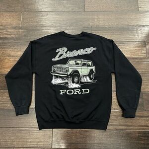 Ford Bronco Sweatshirt Unisex L Retro Graphic Vintage Bronco Black Official NEW